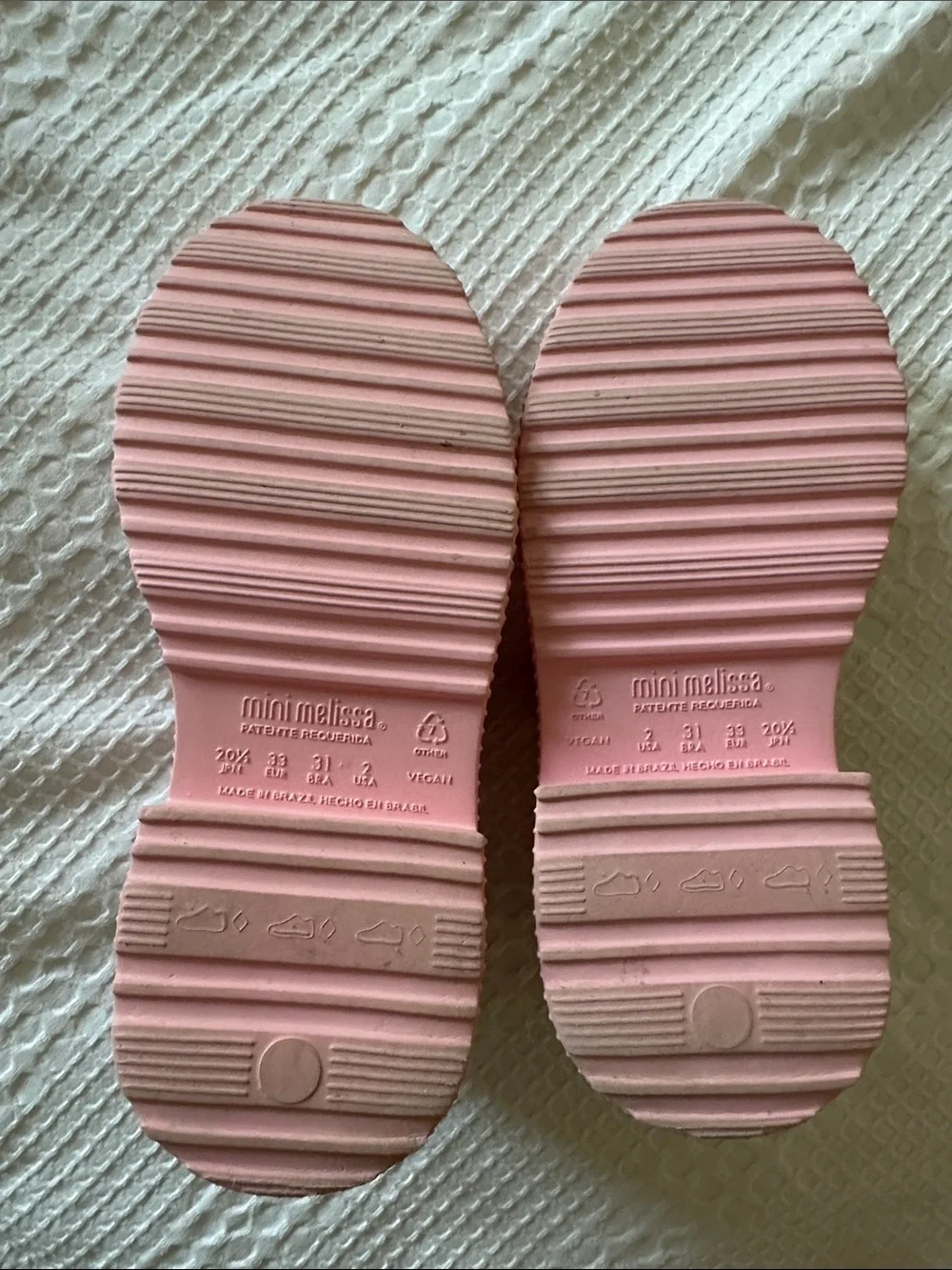 Mini Melissa Jackie T Strap Pink Glitter Mary Jane Shoes